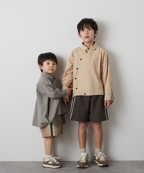 riziere(リジェール)の「サイドライン撥水ハーフパンツ(その他パンツ・キッズ・チャコール/ベージュ・150/140/130/120/110/100/90)」の7枚目の写真