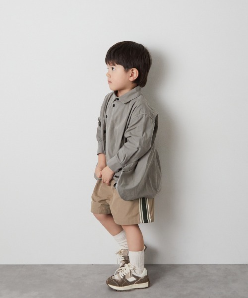 riziere(リジェール)の「サイドライン撥水ハーフパンツ(その他パンツ・キッズ・チャコール/ベージュ・150/140/130/120/110/100/90)」の10枚目の写真