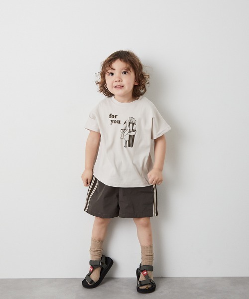 riziere(リジェール)の「サイドライン撥水ハーフパンツ(その他パンツ・キッズ・チャコール/ベージュ・150/140/130/120/110/100/90)」の21枚目の写真