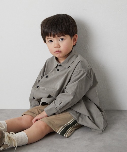 riziere(リジェール)の「サイドライン撥水ハーフパンツ(その他パンツ・キッズ・チャコール/ベージュ・150/140/130/120/110/100/90)」の6枚目の写真