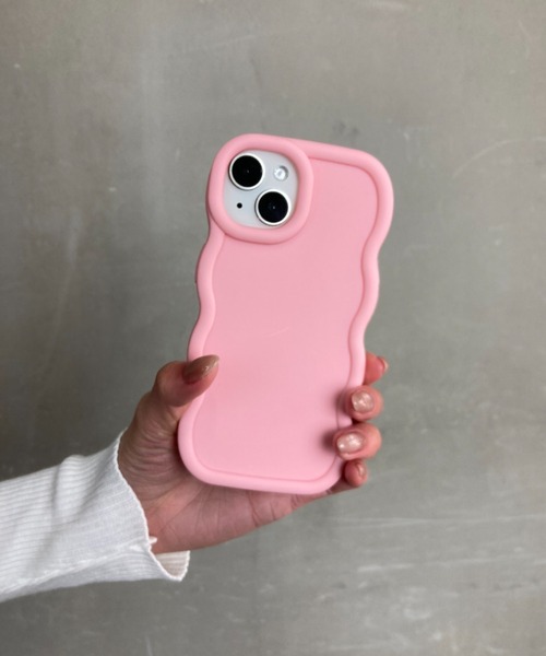 セール】ウェーブぷっくりフレーム なみなみ 耐衝撃 TPU素材