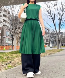 【お値下げ中】ラコステ ポロワンピース ロング丈 #サファリグリーン#カーキ#緑 お値下げ中】ラコステ ポロワンピース ロング丈 #サファリ
