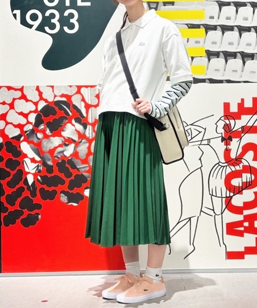 LACOSTE（ラコステ）の「ジャカードトリムノースリーブドレス ワンピース（ワンピース・レディース・グリーン・40/38/36/34）」の10枚目の写真