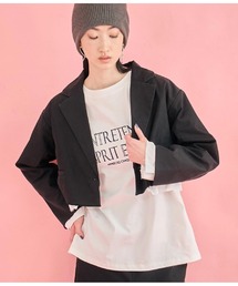 Settimissimo（セッティミッシモ）の「布帛 レイヤード ツイル ショート ジャケット（テーラードジャケット）」