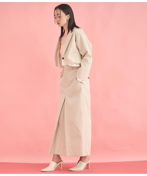 Settimissimo（セッティミッシモ）の「布帛 レイヤード ツイル ショート ジャケット（テーラードジャケット・レディース・アイボリー/ブラック・FREE）」の19枚目の写真