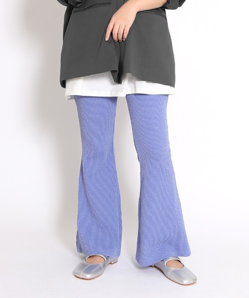 PUNYUS（プニュズ）の「ストライプフレアパンツ（その他パンツ・レディース・チャコールグレー/ブルー/ホワイト・1/2/3/4）」の15枚目の写真