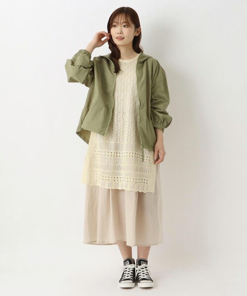 one'sterrace(ワンズテラス)の「はっ水 ポケッタブル ブルゾン(ブルゾン・レディース・ベージュ系その他7/カーキ系5・02)」の14枚目の写真