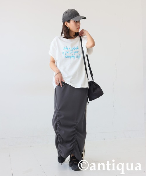 antiqua(アンティカ)の「トラックスカート(スカート・レディース・グレー/ブラック・ONESIZE)」の9枚目の写真