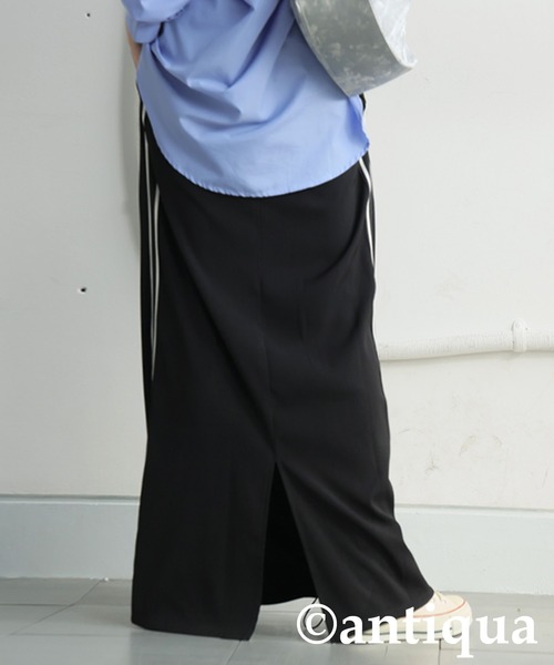 antiqua(アンティカ)の「トラックスカート(スカート・レディース・グレー/ブラック・ONESIZE)」の3枚目の写真