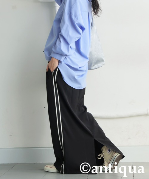 antiqua(アンティカ)の「トラックスカート(スカート・レディース・グレー/ブラック・ONESIZE)」の6枚目の写真