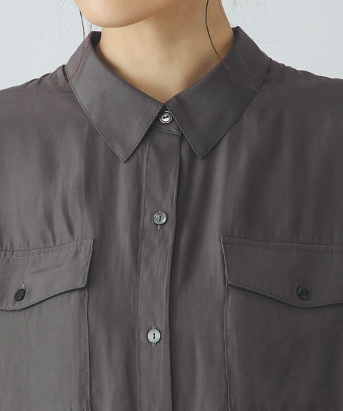 sssブラック38 楽天市場】【SALE／40%OFF】さらさらリラックスポケットブラウス