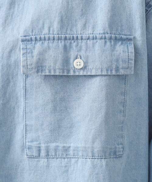 THE SHOP TK （ザ ショップ ティーケー ）の「リネンブレンドデニムシャツ（シャツ/ブラウス・メンズ・ネイビー/サックスブルー・03/02/04）」の12枚目の写真