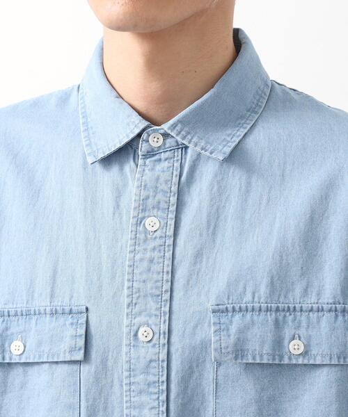 THE SHOP TK （ザ ショップ ティーケー ）の「リネンブレンドデニムシャツ（シャツ/ブラウス・メンズ・ネイビー/サックスブルー・03/02/04）」の8枚目の写真