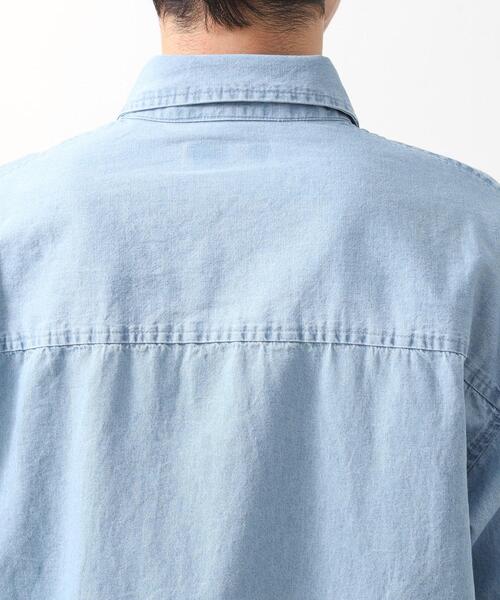 THE SHOP TK （ザ ショップ ティーケー ）の「リネンブレンドデニムシャツ（シャツ/ブラウス・メンズ・ネイビー/サックスブルー・03/02/04）」の7枚目の写真