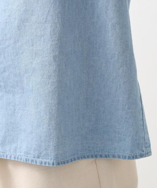 THE SHOP TK （ザ ショップ ティーケー ）の「リネンブレンドデニムシャツ（シャツ/ブラウス・メンズ・ネイビー/サックスブルー・03/02/04）」の4枚目の写真