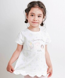 SLAP SLIP | 【お揃い】アニマルキラキラパッチ裾スカラップTシャツ(80~130cm)(Tシャツ/カットソー)