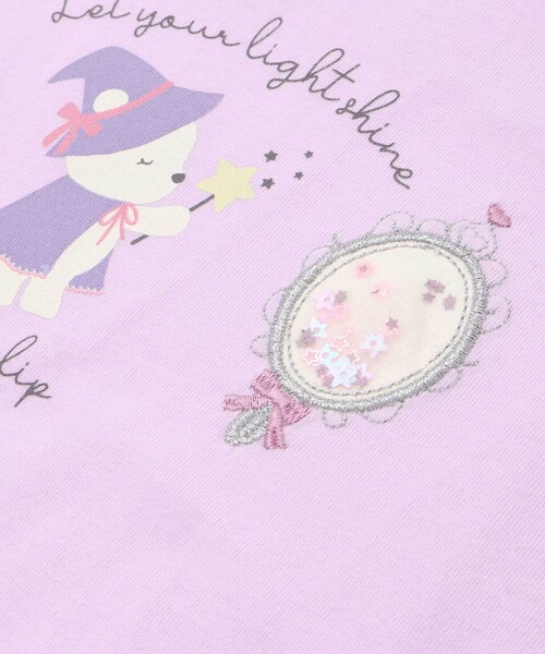 SLAP SLIP(スラップスリップ)の「【お揃い】アニマルキラキラパッチ裾スカラップTシャツ(80~130cm)(Tシャツ/カットソー・キッズ・パープル/ホワイト系その他/ピンク系その他・120cm/90cm/130cm/80cm/100cm/110cm)」の8枚目の写真