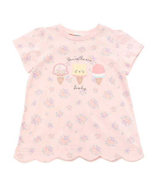SLAP SLIP(スラップスリップ)の「【お揃い】アニマルキラキラパッチ裾スカラップTシャツ(80~130cm)(Tシャツ/カットソー・キッズ・パープル/ホワイト系その他/ピンク系その他・120cm/90cm/130cm/80cm/100cm/110cm)」の12枚目の写真