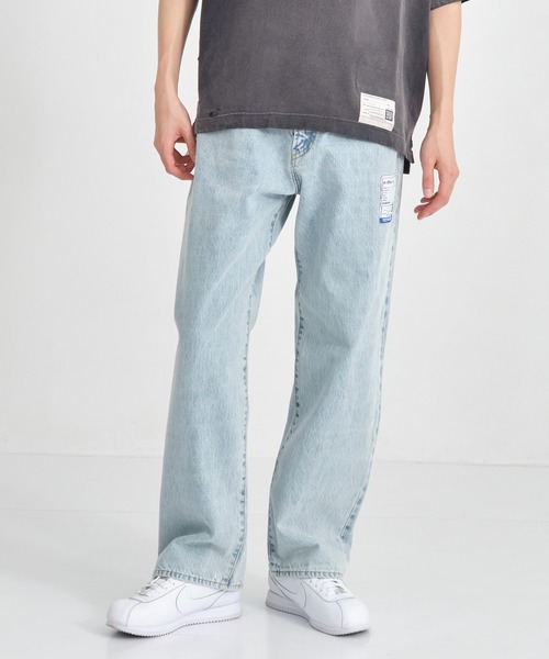 MIHARAYASUHIRO（ミハラヤスヒロ）の「【MIHARAYASUHIRO/ミハラヤスヒロ】SELVAGE DENIM BAGGY PANTS(BLEACHED)（デニムパンツ・メンズ・ブラック/インディゴブルー・44/46）」の2枚目の写真