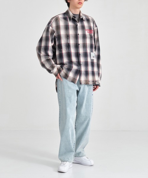 MIHARAYASUHIRO（ミハラヤスヒロ）の「【MIHARAYASUHIRO/ミハラヤスヒロ】SELVAGE DENIM BAGGY PANTS(BLEACHED)（デニムパンツ・メンズ・ブラック/インディゴブルー・44/46）」の14枚目の写真