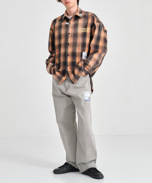 MIHARAYASUHIRO（ミハラヤスヒロ）の「【MIHARAYASUHIRO/ミハラヤスヒロ】SELVAGE DENIM BAGGY PANTS(BLEACHED)（デニムパンツ・メンズ・ブラック/インディゴブルー・44/46）」の3枚目の写真