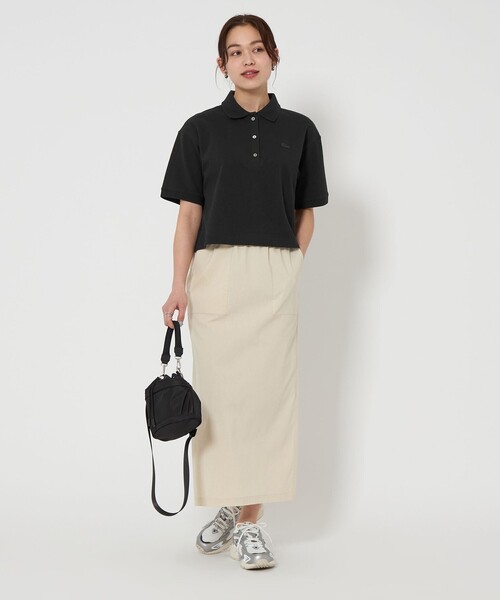 ラコステ　ショート　ポロシャツ セール】＜LACOSTE＞ショートスリーブ クロップド ポロシャツ