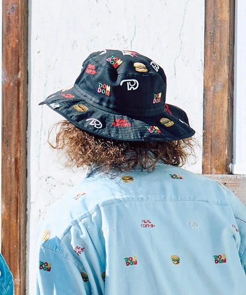 go slow caravan（ゴースローキャラバン）の「DOMDOM × gsc ライトキャンバス刺繍キャンパーハット（ハット・メンズ・ブラック・FREE）」の12枚目の写真