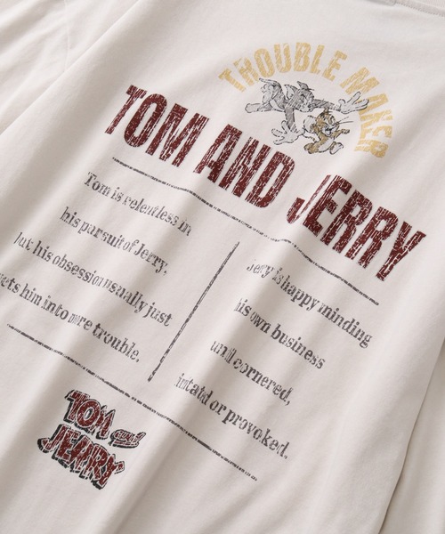 Tom&Jerry(トムアンドジェリー)の「【Tom & Jerry/トム & ジェリー】ヴィンテージライクコミックアートプリントTシャツ(Tシャツ/カットソー・メンズ・ブラック系その他/アイボリー/スミクロ/ホワイト系その他・M/L/LL)」の17枚目の写真