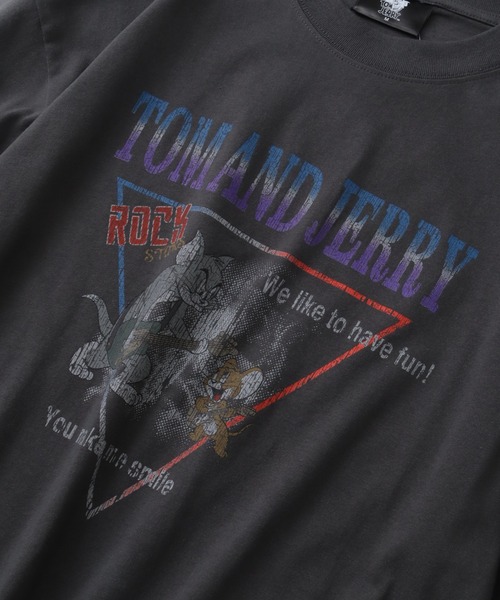 Tom&Jerry(トムアンドジェリー)の「【Tom & Jerry/トム & ジェリー】ヴィンテージライクコミックアートプリントTシャツ(Tシャツ/カットソー・メンズ・ブラック系その他/アイボリー/スミクロ/ホワイト系その他・M/L/LL)」の13枚目の写真