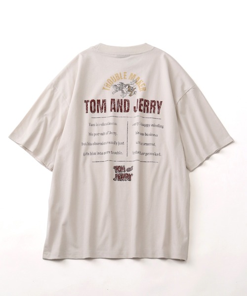 Tom&Jerry(トムアンドジェリー)の「【Tom & Jerry/トム & ジェリー】ヴィンテージライクコミックアートプリントTシャツ(Tシャツ/カットソー・メンズ・ブラック系その他/アイボリー/スミクロ/ホワイト系その他・M/L/LL)」の22枚目の写真