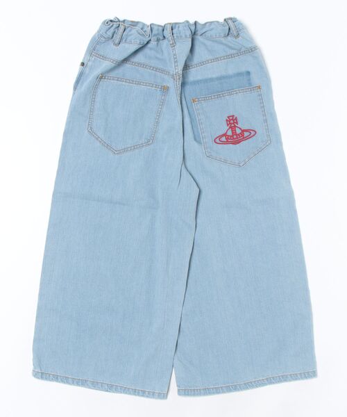VivienneWestwood ライトデニムユーズドエフェクト ワイドパンツ ライトデニムユーズドエフェクト ワイドパンツ(ブルー