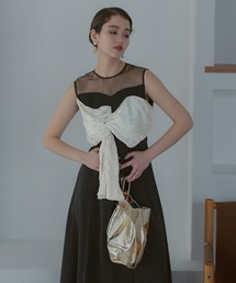 Callarus | 【結婚式・パーティー・オケージョンドレス】フロントねじりデザインワンピースドレス〔Callarus〕(ドレス)