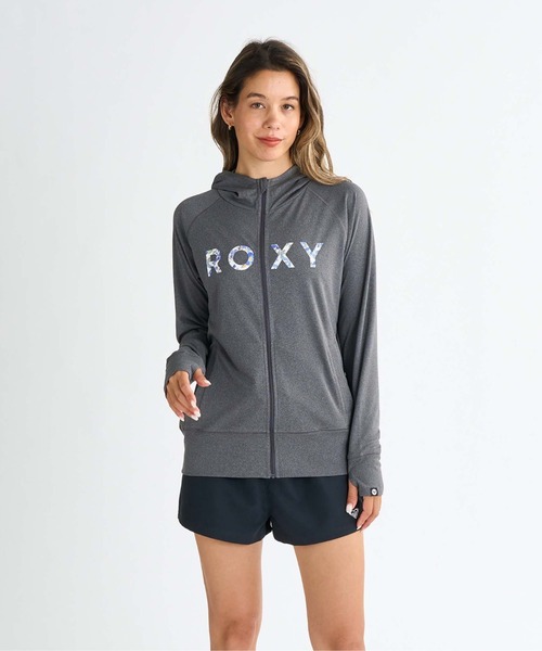 ROXY(ロキシー)の「ARTSY FLORAL LOGO PA /ロキシーロゴ長袖ジップアップパーカーラッシュガード(水着)(ラッシュガード・レディース・ホワイト/チャコールグレー/ブルー・SMALL/MEDIUM/LARGE)」の16枚目の写真