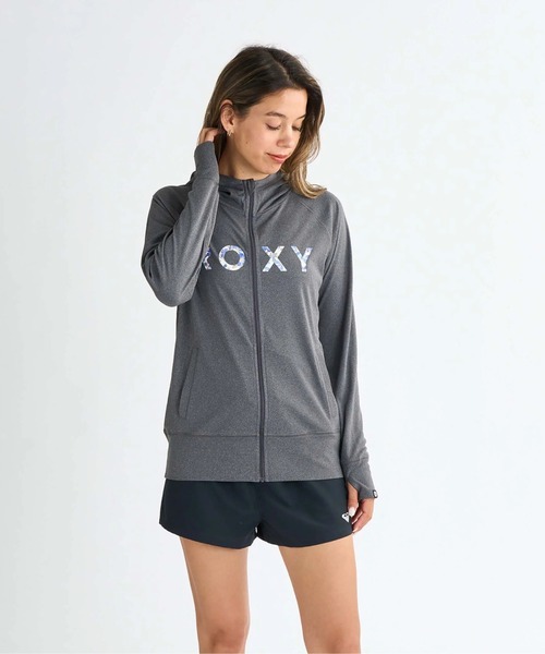 ROXY(ロキシー)の「ARTSY FLORAL LOGO PA /ロキシーロゴ長袖ジップアップパーカーラッシュガード(水着)(ラッシュガード・レディース・ホワイト/チャコールグレー/ブルー・SMALL/MEDIUM/LARGE)」の18枚目の写真