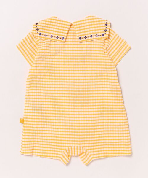 moimoln（モイモルン）の「ロディチェックカバーオール（ロンパース・キッズ・オレンジ・70cm/90cm/80ｃｍ）」の8枚目の写真