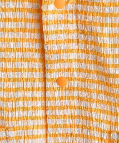 moimoln（モイモルン）の「ロディチェックカバーオール（ロンパース・キッズ・オレンジ・70cm/90cm/80ｃｍ）」の4枚目の写真