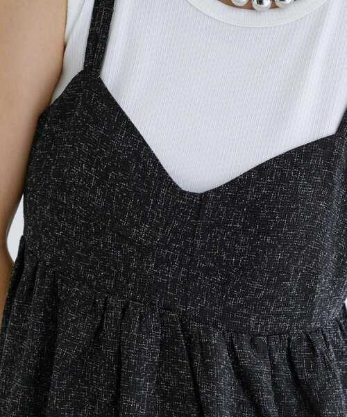 GALLEST（ギャレスト）の「【ZOZO・一部店舗限定】ツイードビスチェキャミワンピース【洗える】（ワンピース・レディース・ブラック/ダークブラウン・38）」の22枚目の写真
