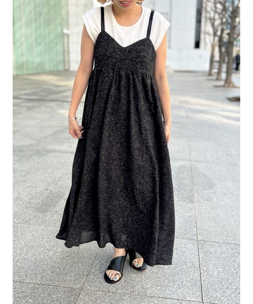 GALLEST（ギャレスト）の「【ZOZO・一部店舗限定】ツイードビスチェキャミワンピース【洗える】（ワンピース・レディース・ブラック/ダークブラウン・38）」の4枚目の写真