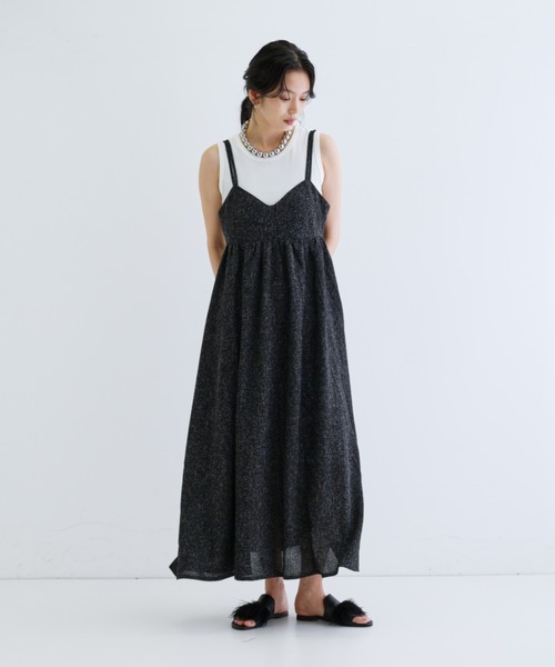 GALLEST（ギャレスト）の「【ZOZO・一部店舗限定】ツイードビスチェキャミワンピース【洗える】（ワンピース・レディース・ブラック/ダークブラウン・38）」の13枚目の写真