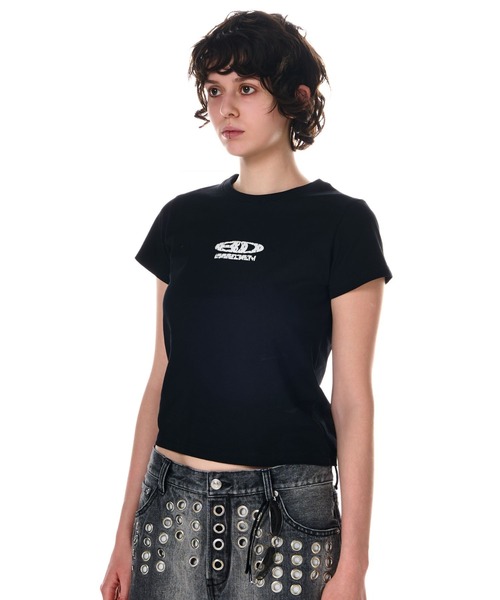 配送員設置 BEEDEN 黒ビーデンTシャツ TEE PRINT COMPACT トップス