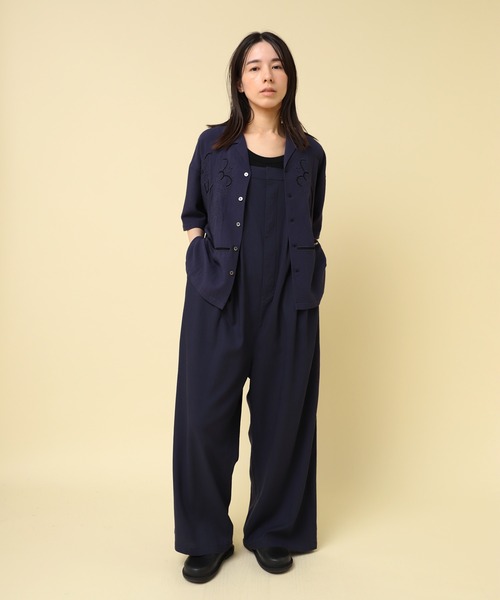 RNA-N(アールエヌエーエヌ)の「O0740 レーヨンリネン2タックオーバーオール(つなぎ/オールインワン・レディース・ネイビー/ダークブラウン/ブラック・FREE)」の16枚目の写真
