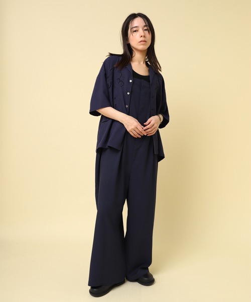 RNA-N(アールエヌエーエヌ)の「O0740 レーヨンリネン2タックオーバーオール(つなぎ/オールインワン・レディース・ネイビー/ダークブラウン/ブラック・FREE)」の17枚目の写真