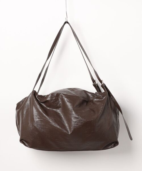 an meets zakka(アンミツザッカ)の「an meets zakka ヴィンテージライク合成皮革2WAYショルダーボストンバッグ(ボストンバッグ・レディース・ブラウン/ブラック/アイボリー・ONESIZE)」の14枚目の写真