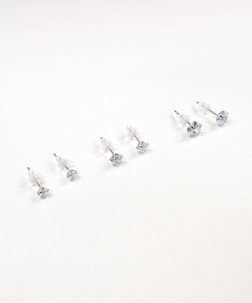 ARCHIVER（アーカイバ）の「【Bz】スターラインストーンピアス/ペア(RZ)（ピアス（両耳用）・メンズ・クリア・SMALL/MEDIUM/LARGE）」の5枚目の写真