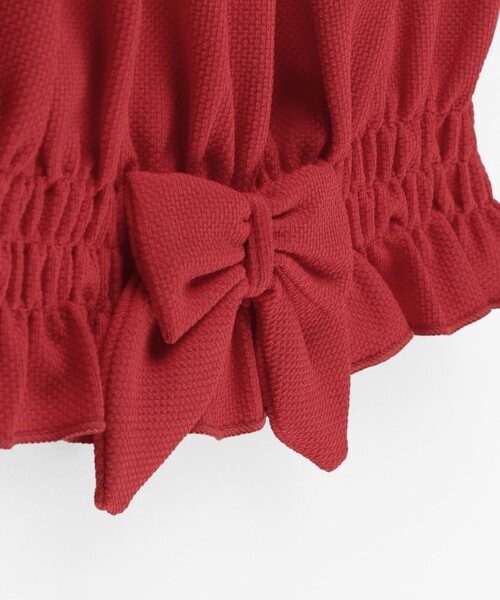 BRANSHES(ブランシェス)の「【WEB限定/水着/SWIM/セパレート】パフスリーブタンキニ(水着・キッズ・レッド/ブラック・110/100/130/90/120/150/140)」の7枚目の写真