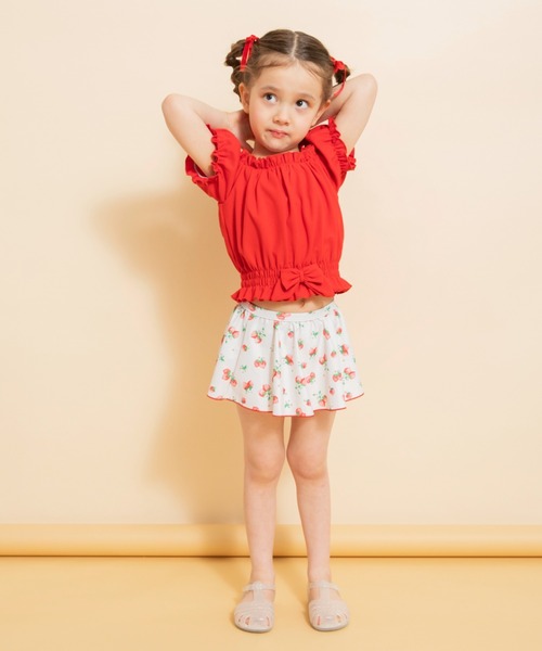 BRANSHES(ブランシェス)の「【WEB限定/水着/SWIM/セパレート】パフスリーブタンキニ(水着・キッズ・レッド/ブラック・110/100/130/90/120/150/140)」の18枚目の写真