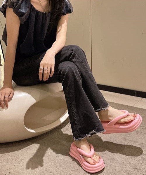 SHEPP(シープ)の「厚底EVA サンダル(サンダル・レディース・ホワイト/ブラック・S/M)」の8枚目の写真