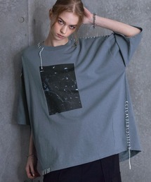 【SERACE】Hand stitch loose graphic short sleeve t-shirt / ハンドステッチルーズグラフィック半袖Tシャツ