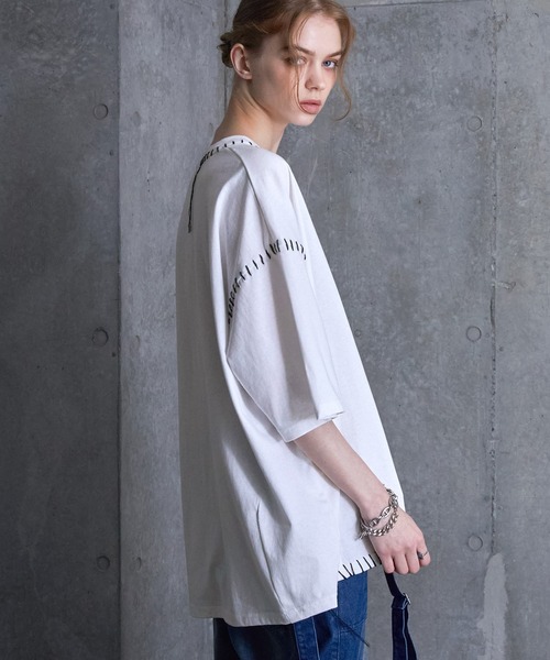 SERACE（セラス）の「【SERACE】Hand stitch loose graphic