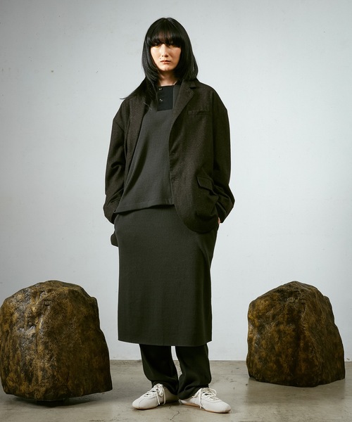 Dulcamara（ドゥルカマラ）の「縮絨ウール2WAYカラーJK（テーラードジャケット・メンズ・ダークブラウン/チャコールグレー/グリーン系その他・0/1）」の12枚目の写真